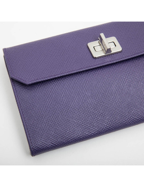Pochette PRADA en cuir Saffiano violet