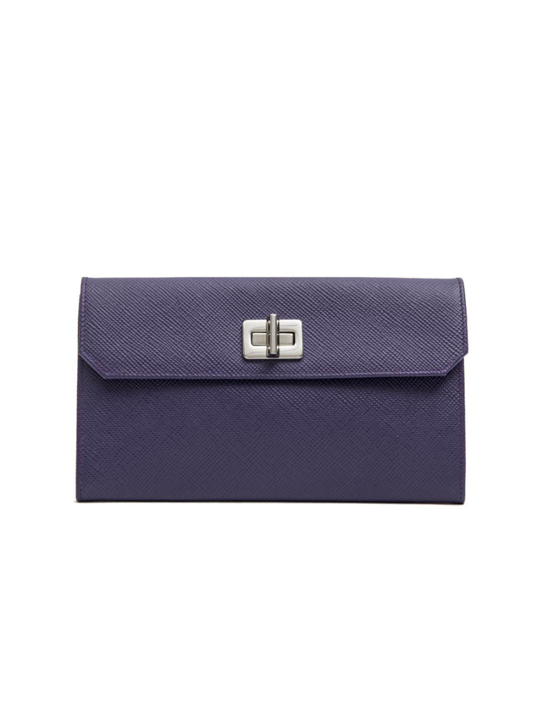 PRADA clutch in purple saffiano leather