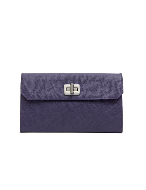 PRADA clutch in purple saffiano leather