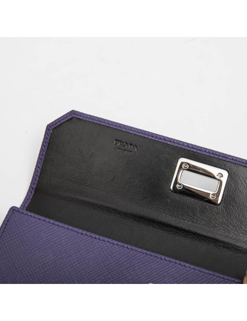 PRADA clutch in purple saffiano leather