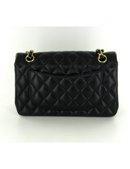 sac Timeless CHANEL à double rabat cuir noir