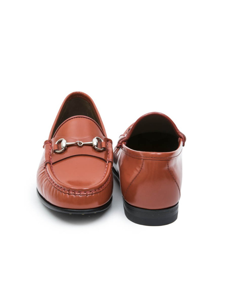 Mocassins T 36.5 GUCCI cuir corail