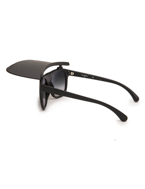 Lunettes de soleil CHANEL noires avec visière