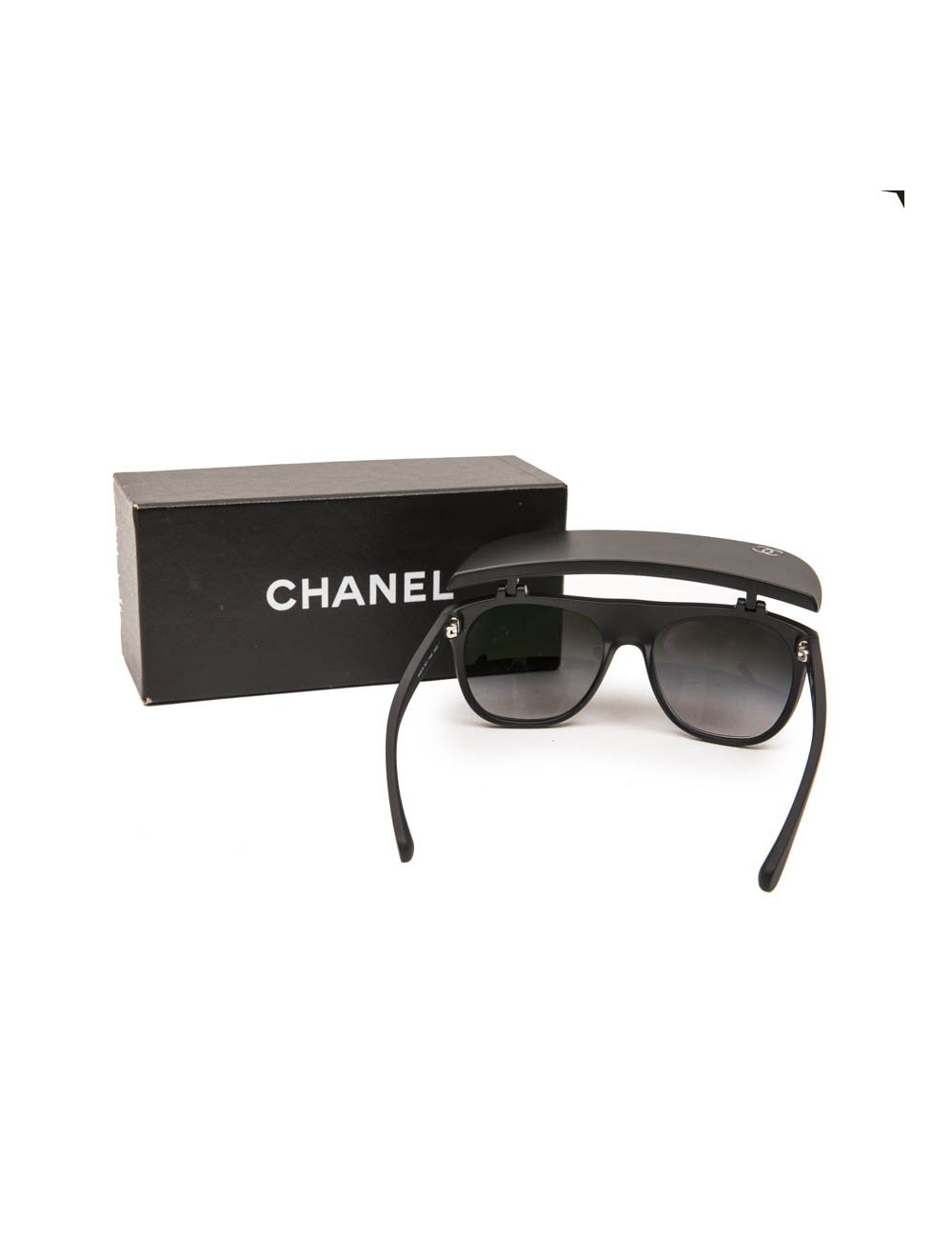 Lunettes de soleil CHANEL noires avec visière