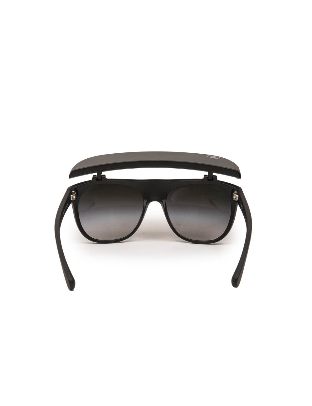 Lunettes de soleil CHANEL noires avec visière