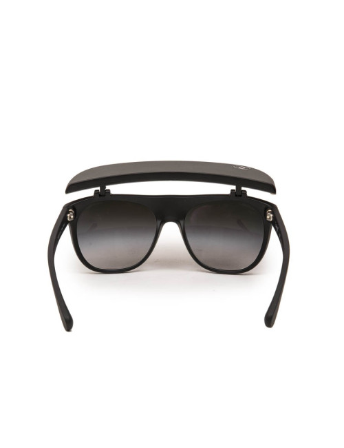 Lunettes de soleil CHANEL noires avec visière