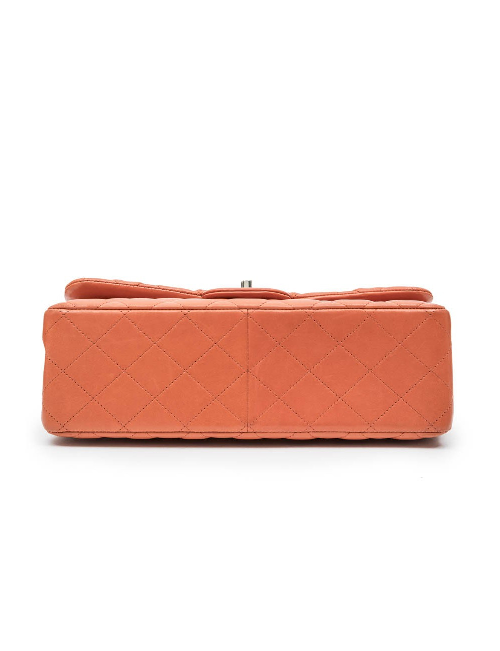 Sac CHANEL Jumbo en cuir d'agneau lisse matelassé corail