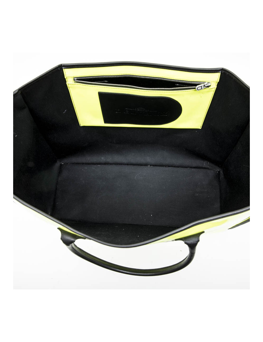 Sac cabas DELVAUX verni jaune fluo