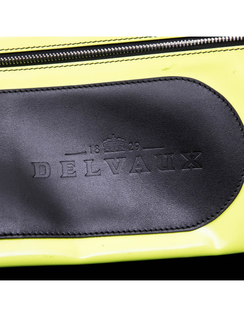 Sac cabas DELVAUX verni jaune fluo