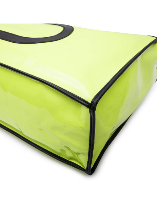 Sac cabas DELVAUX verni jaune fluo