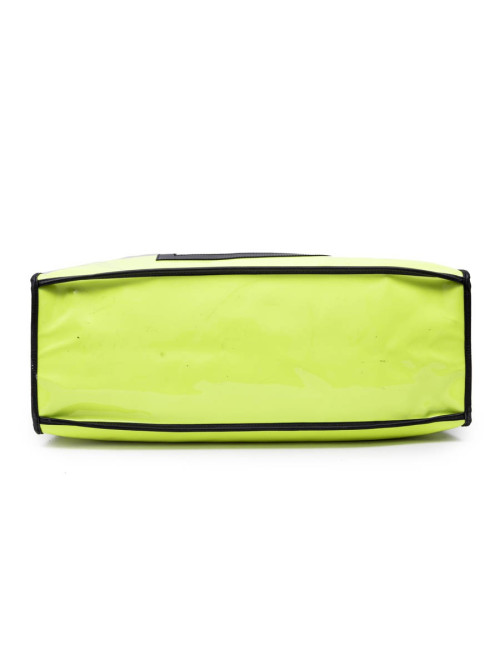 Sac cabas DELVAUX verni jaune fluo