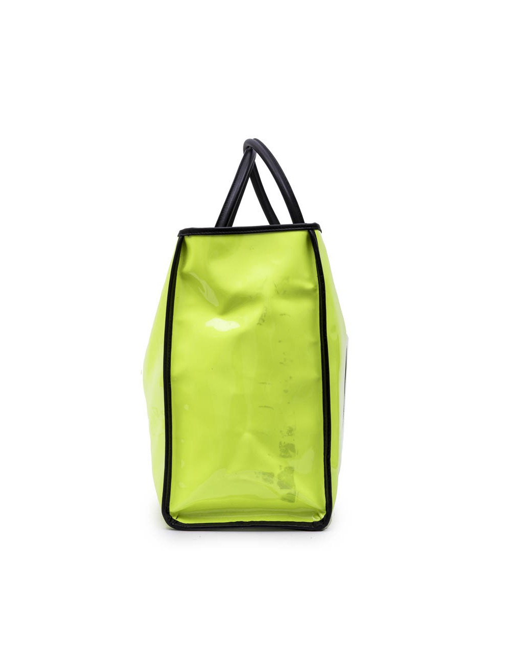 Sac cabas DELVAUX verni jaune fluo
