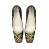 PRADA Pumps with Green and Pink Prints and Square Toe Size 38.5FR