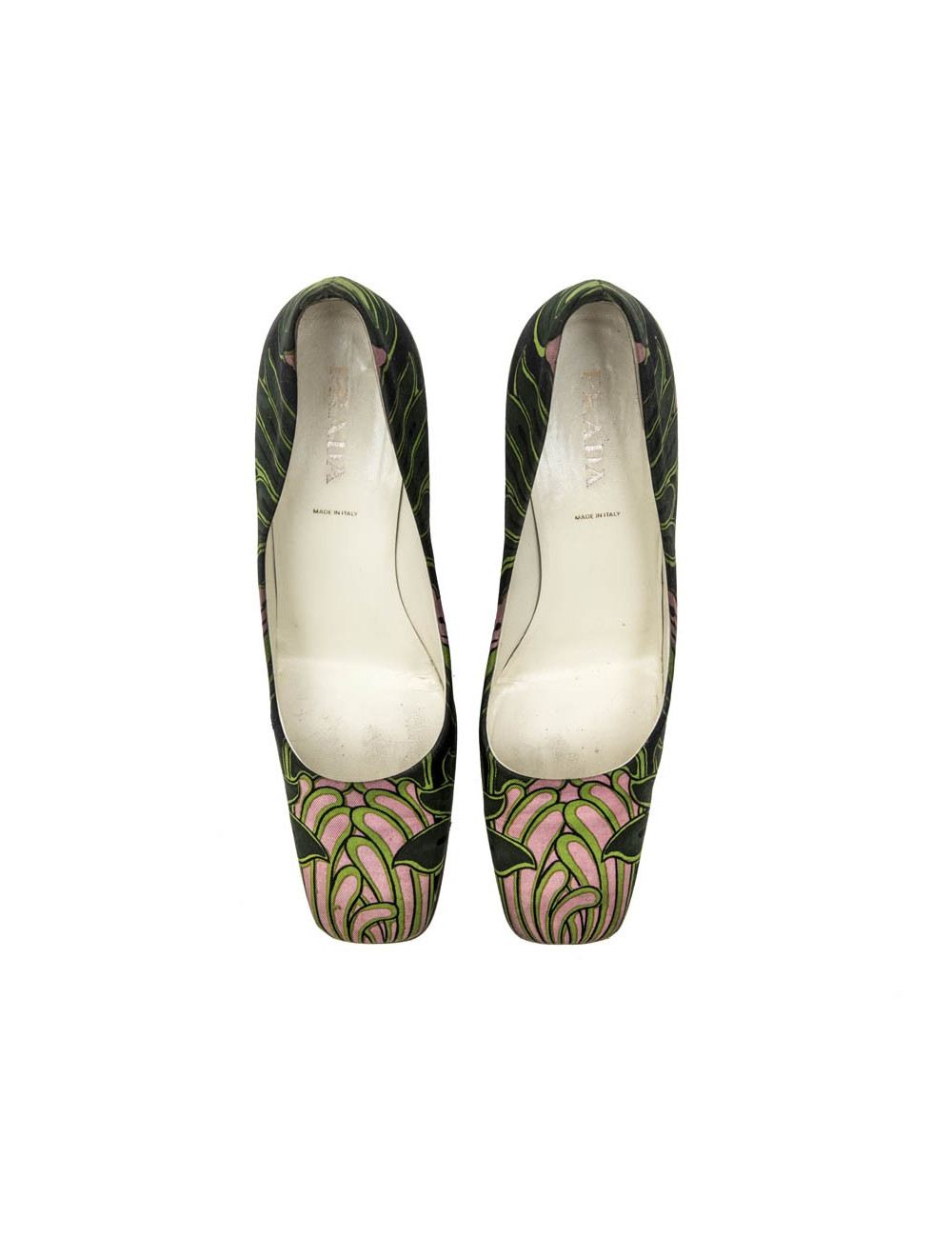 E.S Ensemble haut et jupe t 40 et escarpins t 38.5 PRADA imprimés fleuris