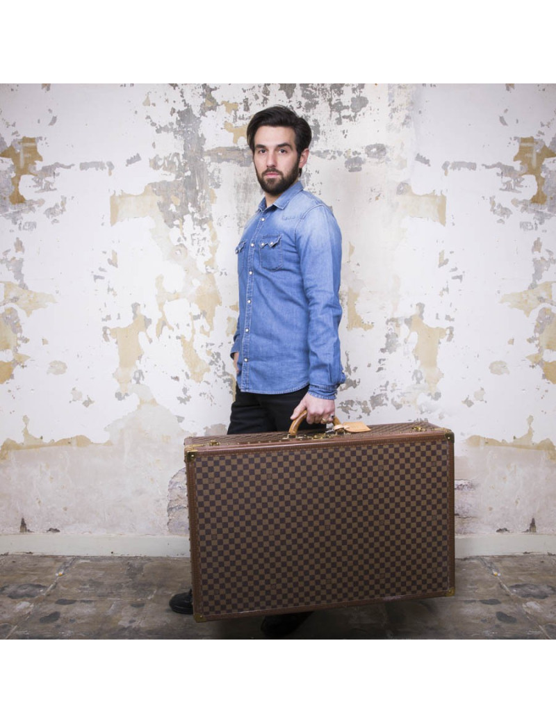 LOUIS VUITTON suitcase in damier ébène canvas