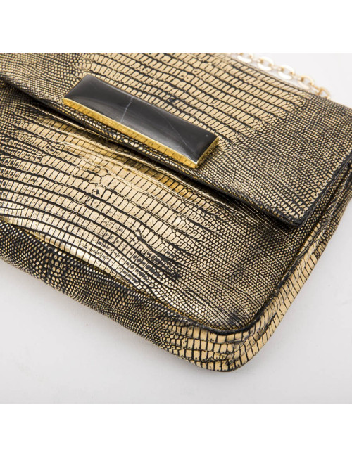 Sac en lézard doré SANTESTEBAN  