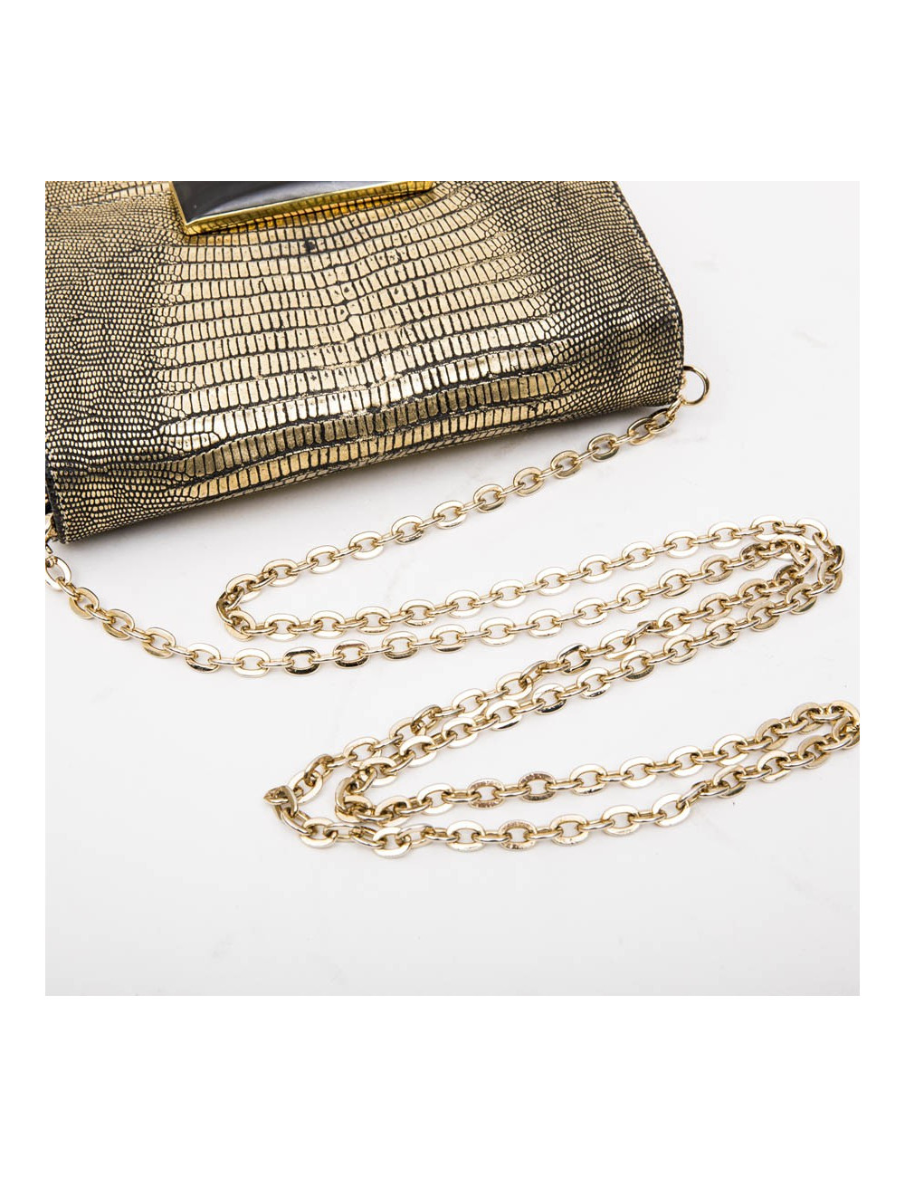 Sac en lézard doré SANTESTEBAN  