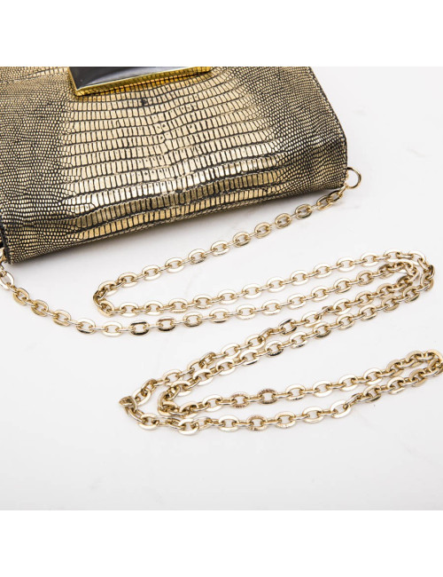 Sac en lézard doré SANTESTEBAN  