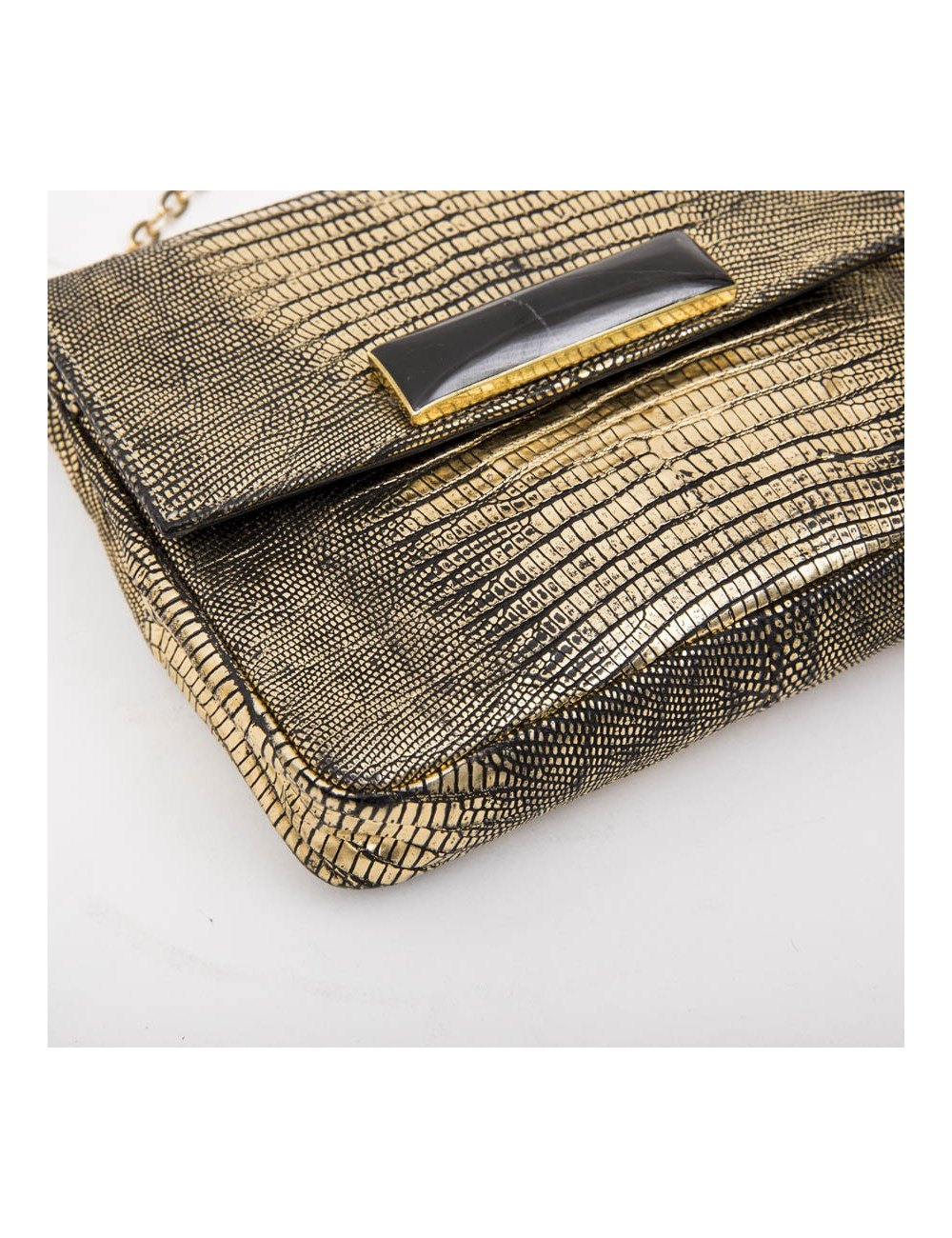 Sac en lézard doré SANTESTEBAN  