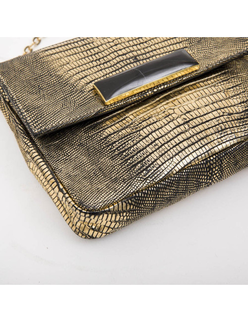 Sac en lézard doré SANTESTEBAN  