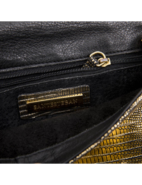 Sac en lézard doré SANTESTEBAN  