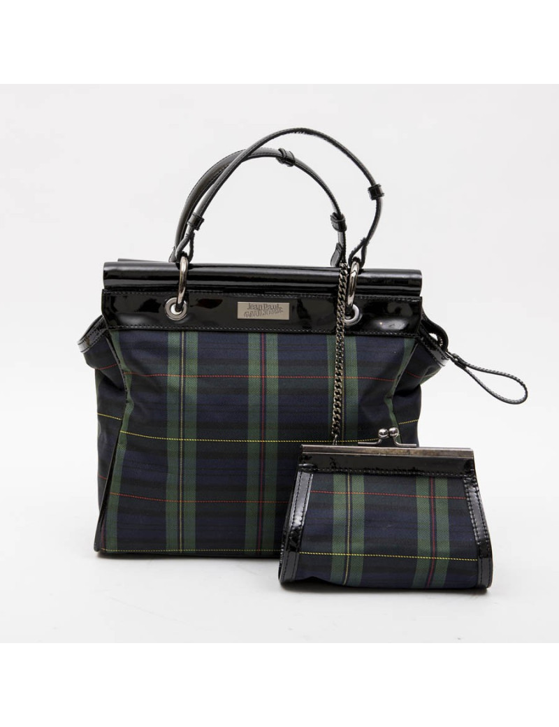 Sac JEAN PAUL GAULTIER  en toile prince de galles 