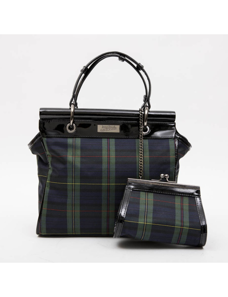 Sac JEAN PAUL GAULTIER  en toile prince de galles 