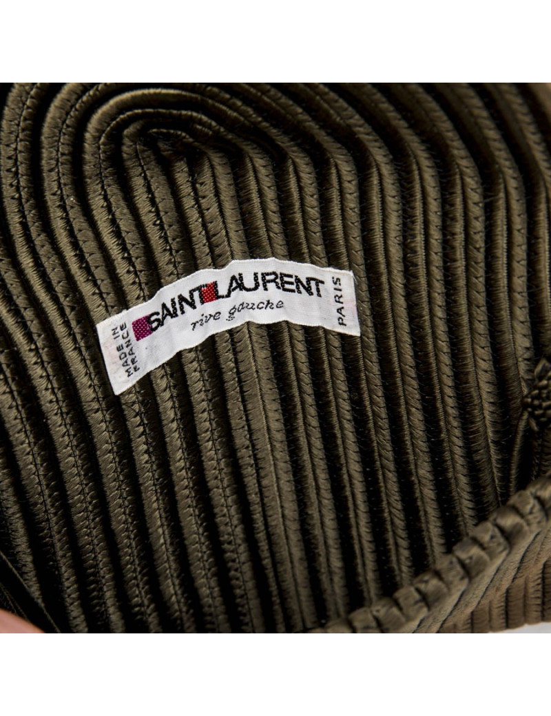 YSL YVES SAINT LAURENT Rive Gauche mini bag in bronze color fabric