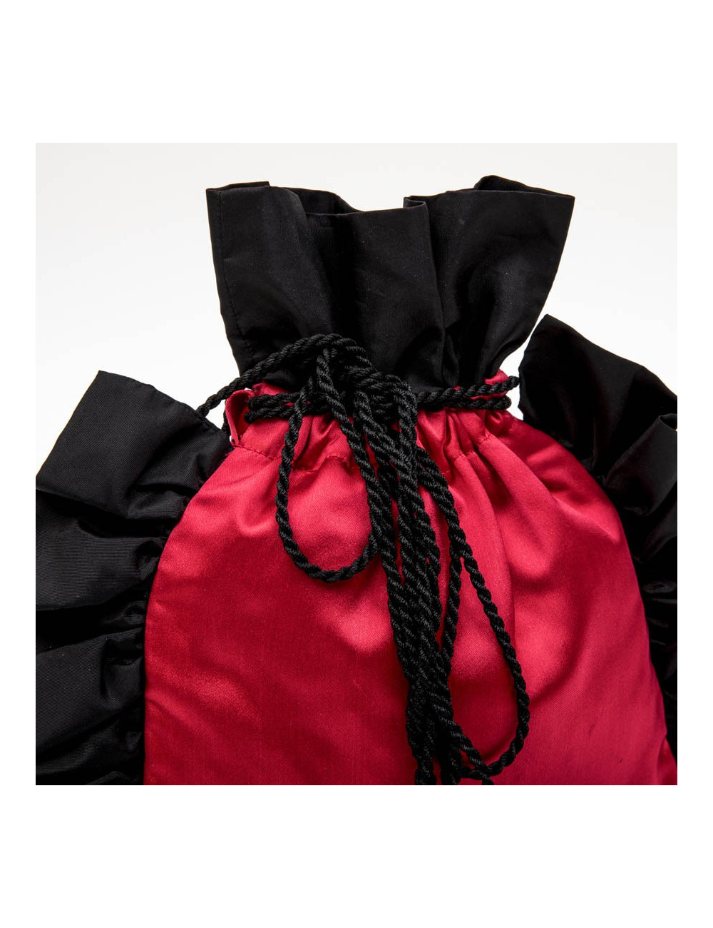 Minaudière YSL YVES SAINT LAUREN en satin duchesse  rouge et noir