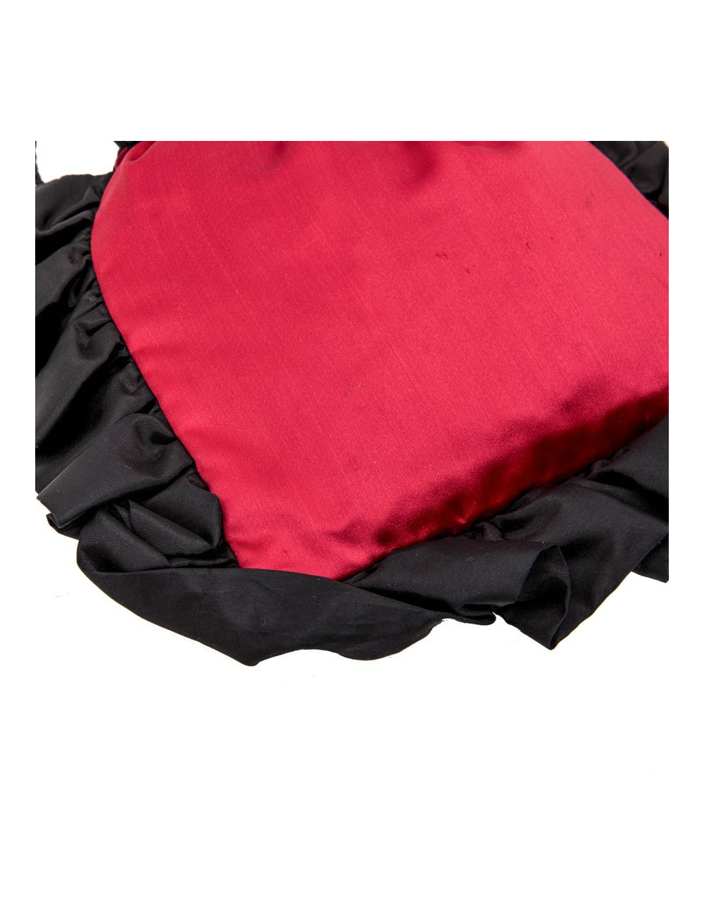 Minaudière YSL YVES SAINT LAUREN en satin duchesse  rouge et noir