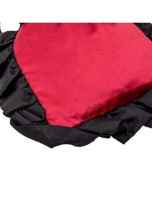 Minaudière YSL YVES SAINT LAUREN en satin duchesse  rouge et noir