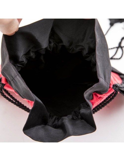 Minaudière YSL YVES SAINT LAUREN en satin duchesse  rouge et noir