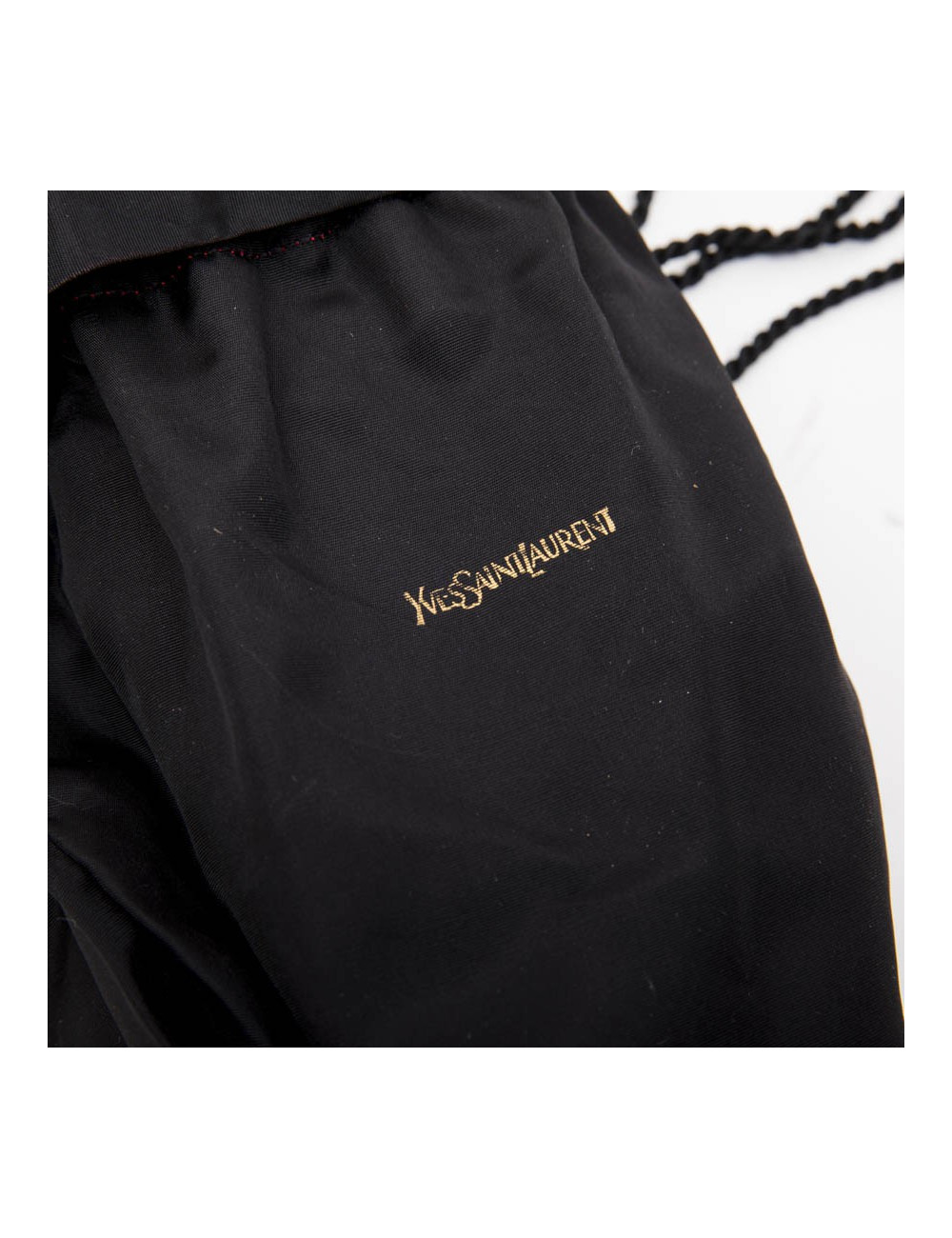 Minaudière YSL YVES SAINT LAUREN en satin duchesse  rouge et noir