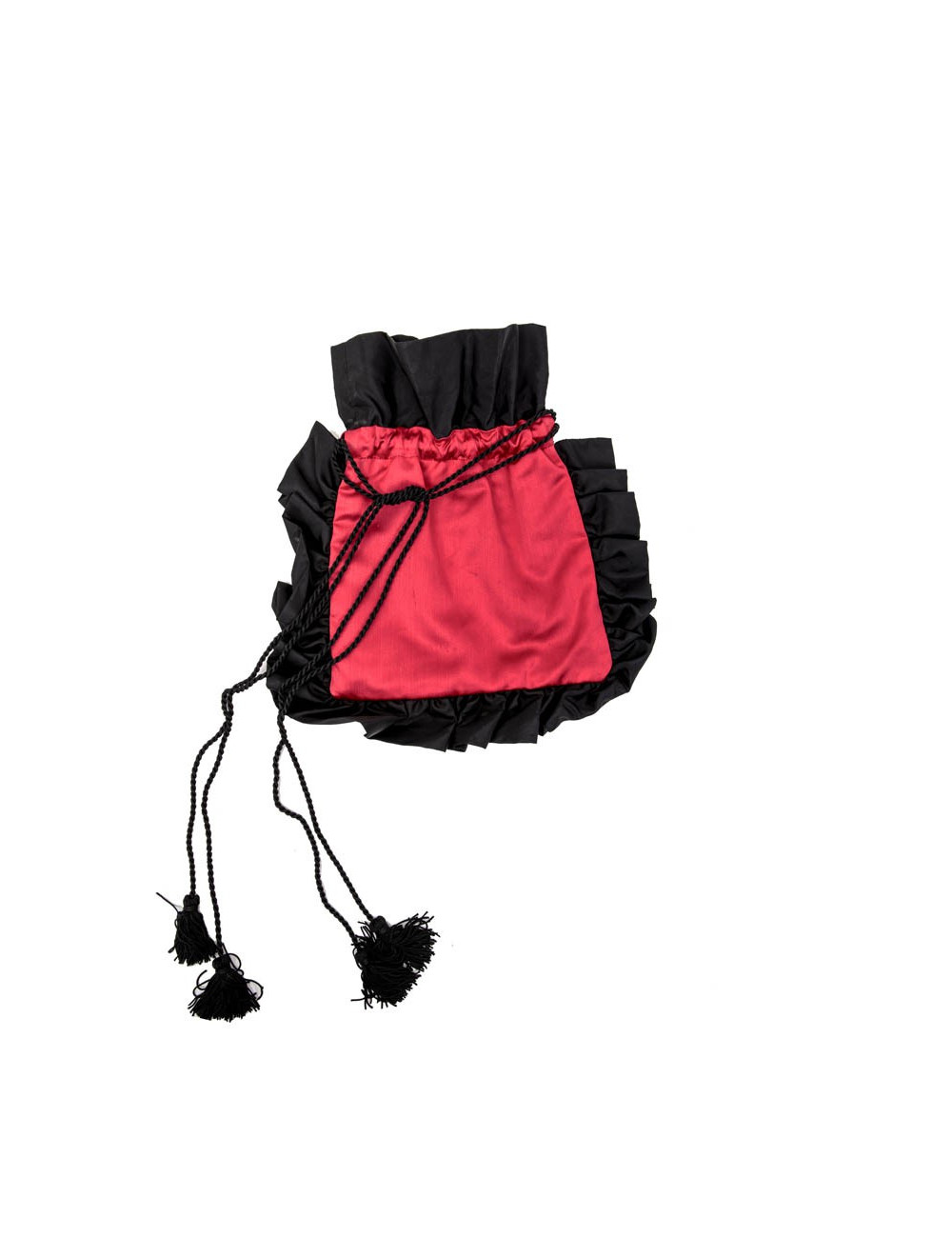 Minaudière YSL YVES SAINT LAUREN en satin duchesse  rouge et noir