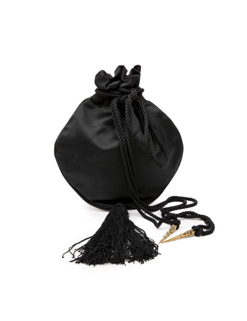 Minaudière A RENAUD en satin noir