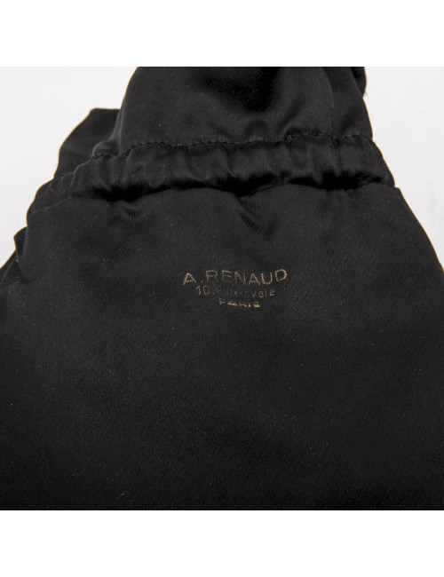 Minaudière A RENAUD en satin noir