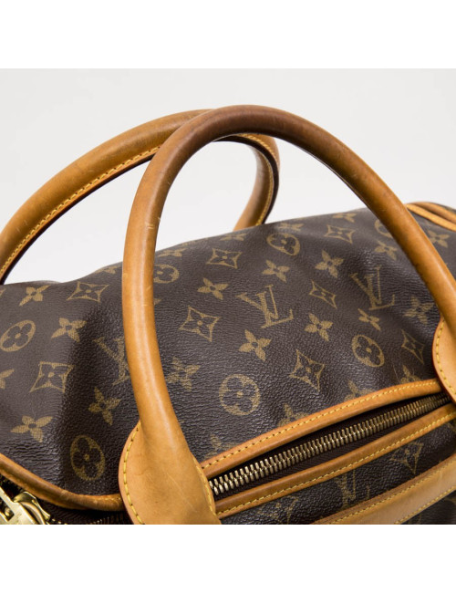  LOUIS VUITTON T 40 dog bag carrier in brown monogram canvas