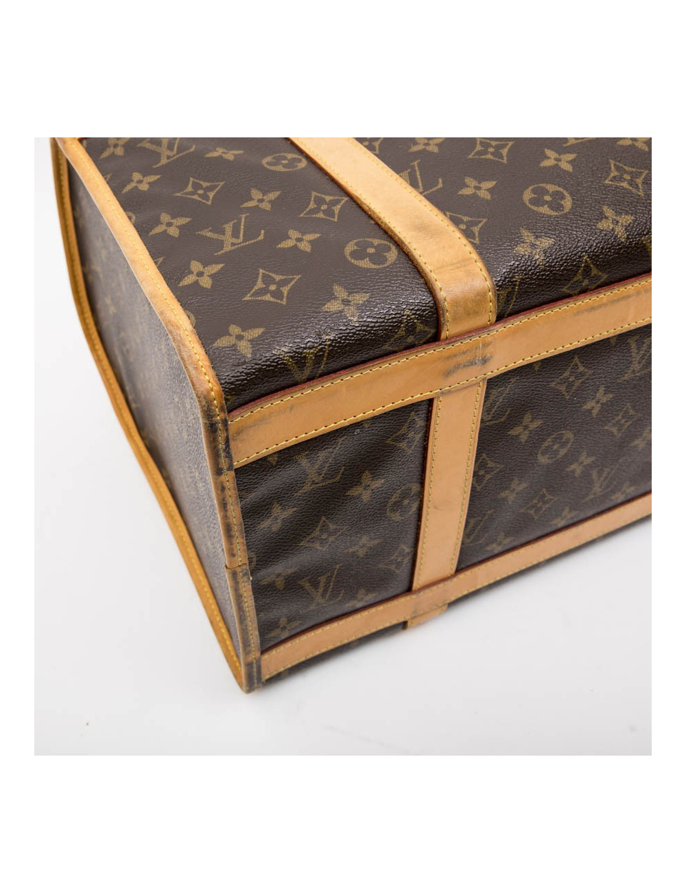  LOUIS VUITTON T 40 dog bag carrier in brown monogram canvas