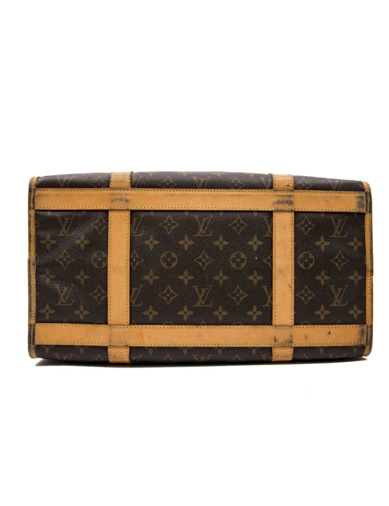  LOUIS VUITTON T 40 dog bag carrier in brown monogram canvas
