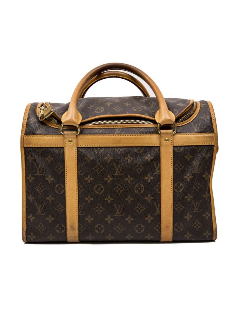  LOUIS VUITTON T 40 dog bag carrier in brown monogram canvas