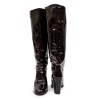 CHANEL boots in plum patent leather T38.5 