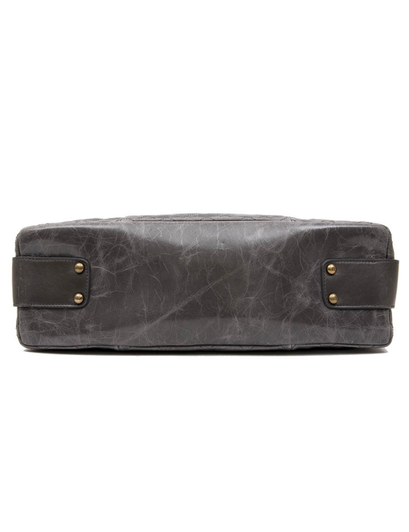 Sac CHANEL en cuir vieilli gris en galuchat