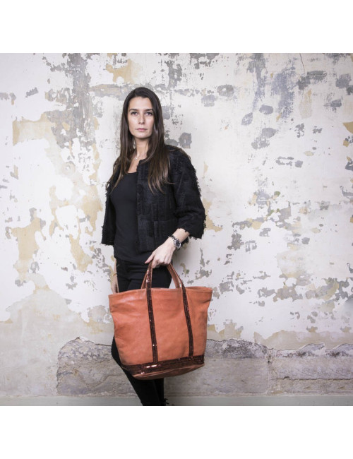 Cabas VANESSA BRUNO en cuir de vachette 