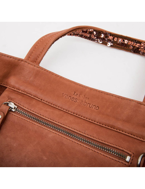 Cabas VANESSA BRUNO en cuir de vachette 