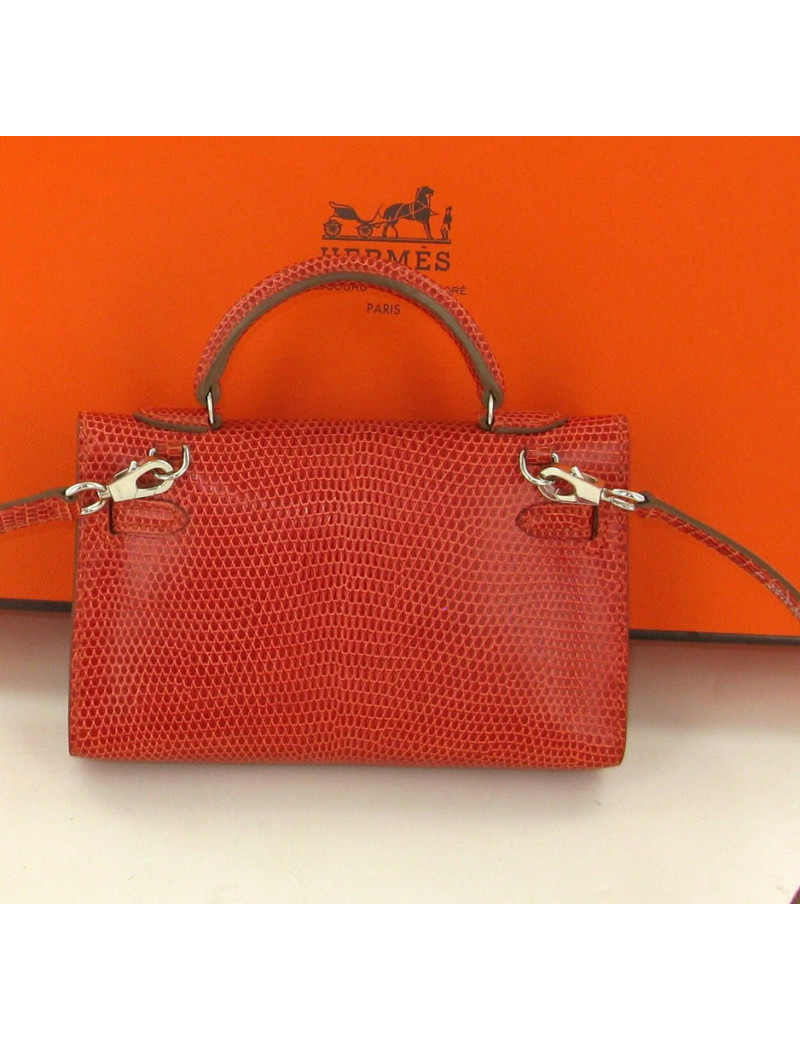 Tiny kelly HERMÈS en lezard niloticus sanguine