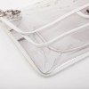 CHANEL Timeless bag in transparent plastic and piping in white lamb leather