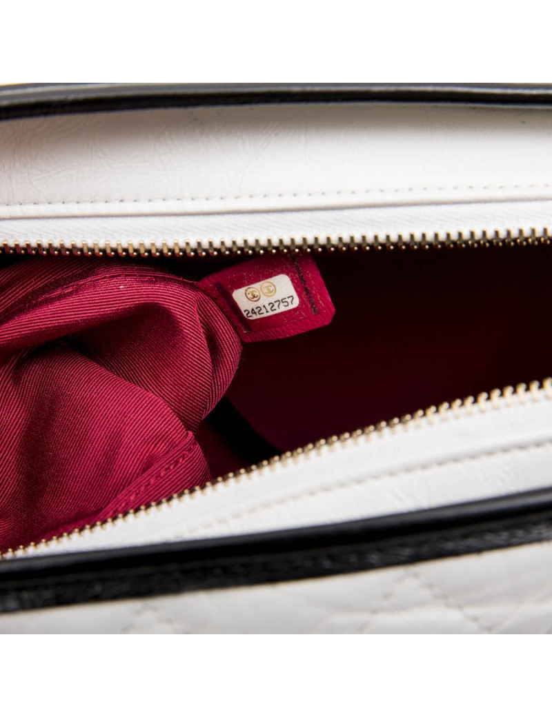 CHANEL Hobo Gabrielle bag in black and white leather