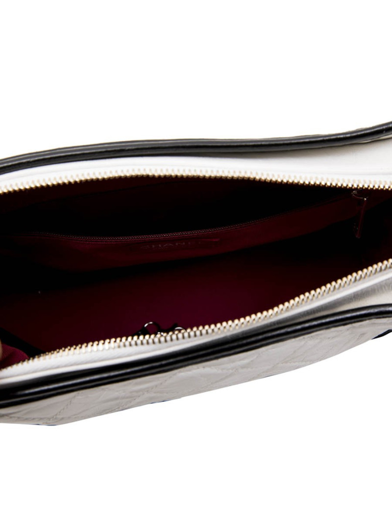 CHANEL Hobo Gabrielle bag in black and white leather