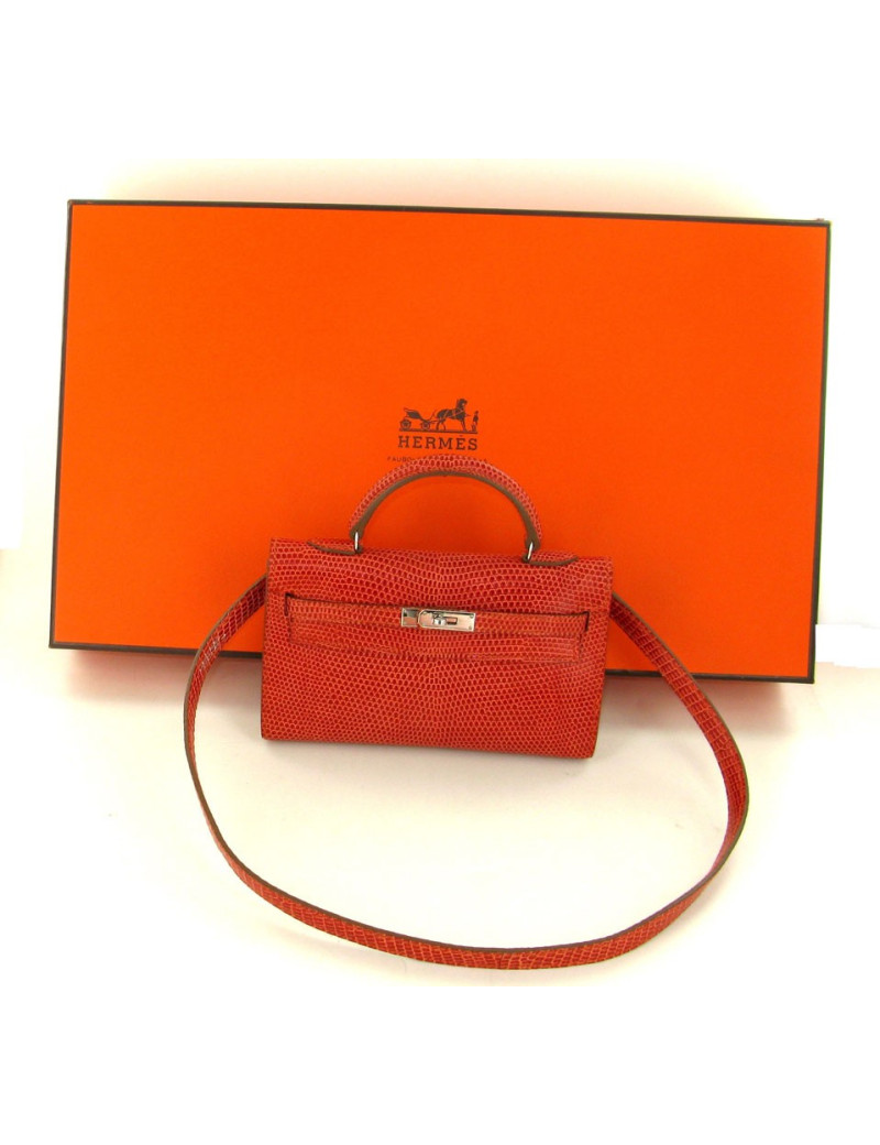 Tiny kelly HERMÈS en lezard niloticus sanguine