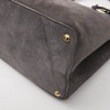 PRADA bag in pearly gray velvet calskin